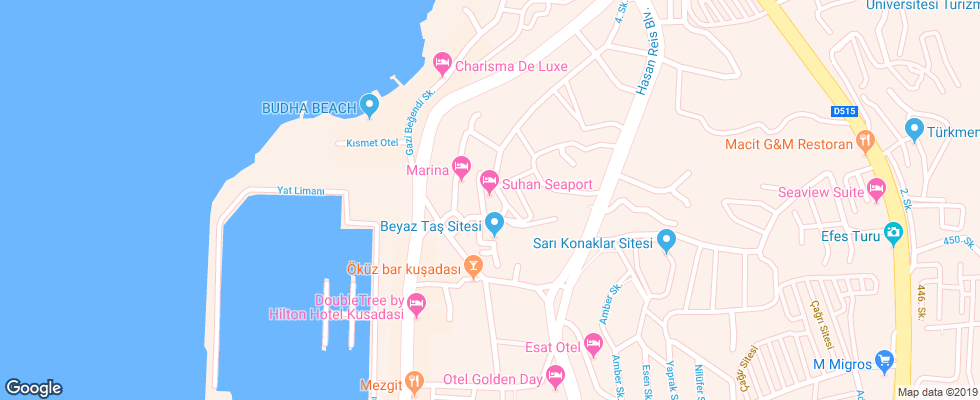 Отель Suhan Seaport Hotel на карте Турции