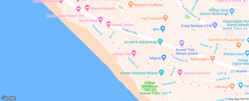 Отель Sultan Sipahi Resort на карте Турции