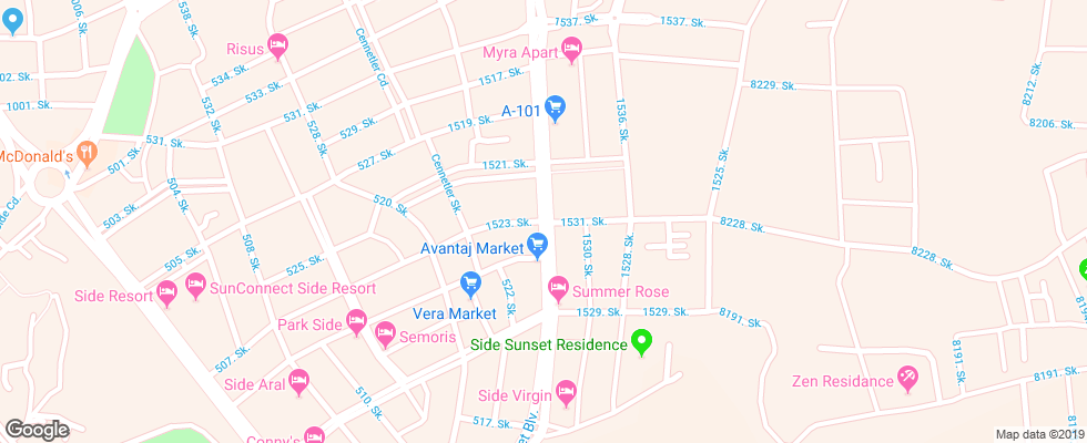 Отель Summer Rose на карте Турции