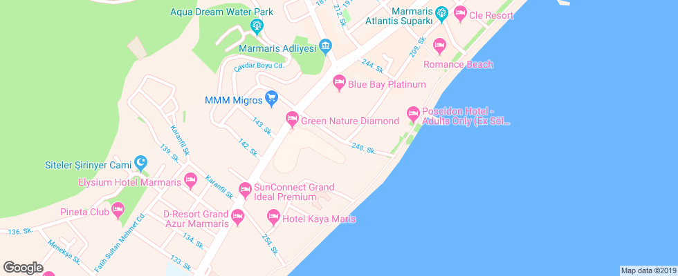 Отель Sun Bay на карте Турции