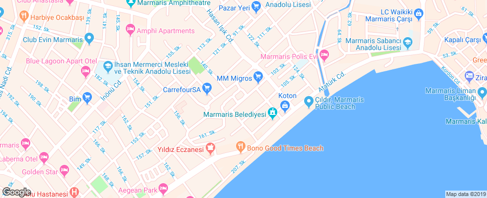 Отель Sun Maris City на карте Турции