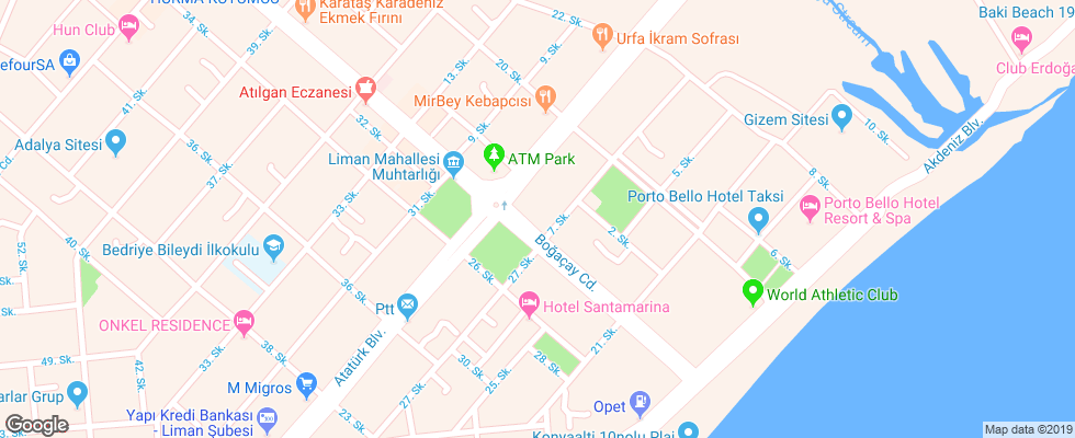 Отель Suntalia на карте Турции
