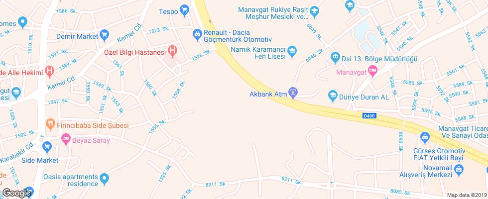 Отель Sural Garden на карте Турции