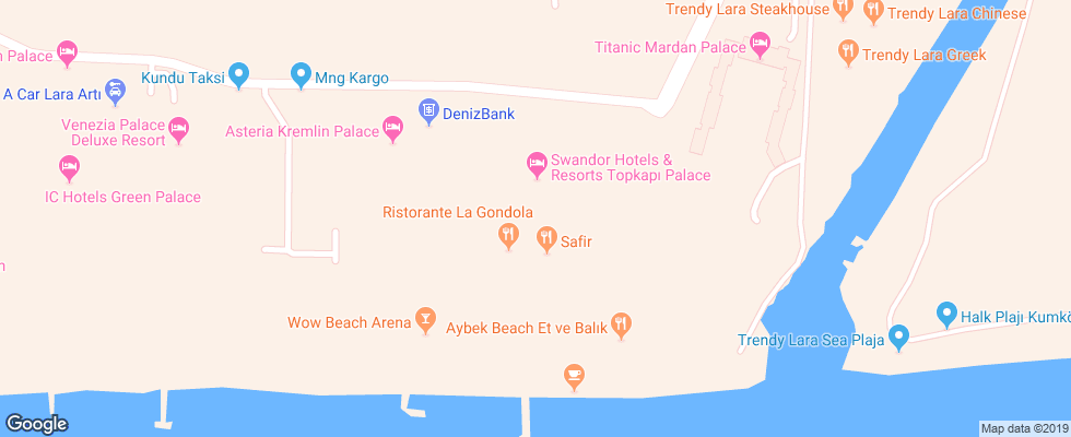 Отель Swandor Hotels & Resorts Topkapi Palace на карте Турции
