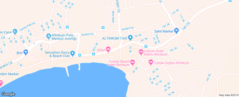 Отель Temple Beach на карте Турции