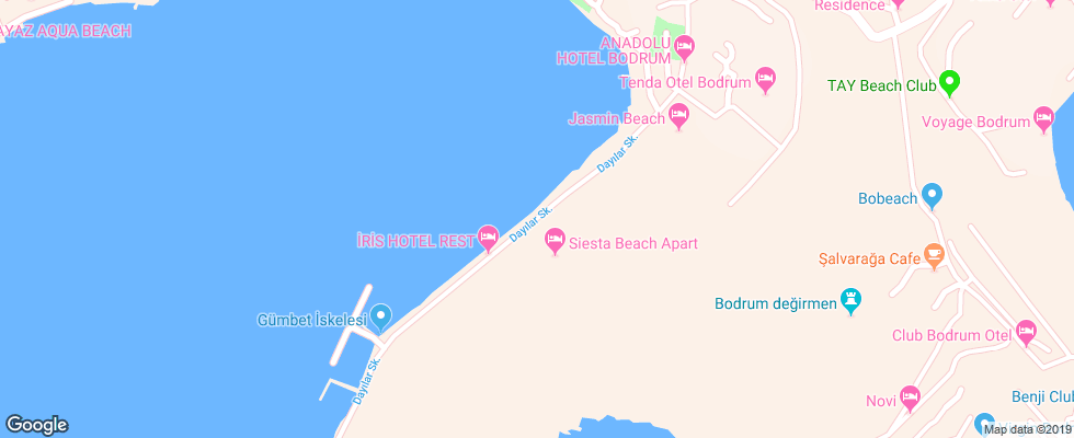 Отель Tenda на карте Турции