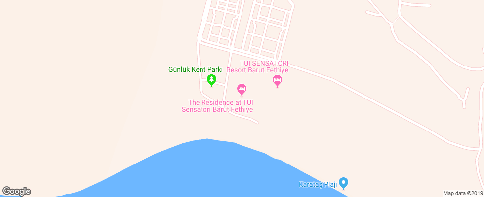 Отель The Residence At Tui Sensatori Barut Fethiye на карте Турции