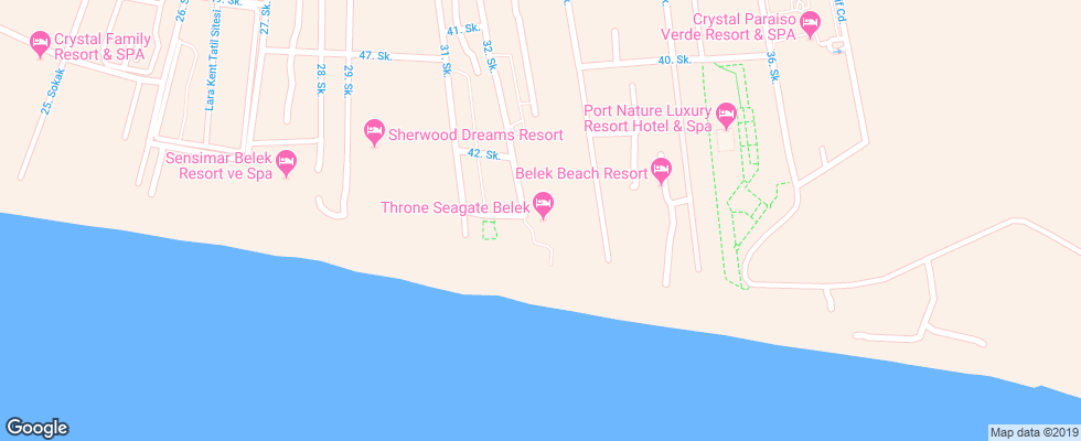 Отель Throne Seagate на карте Турции