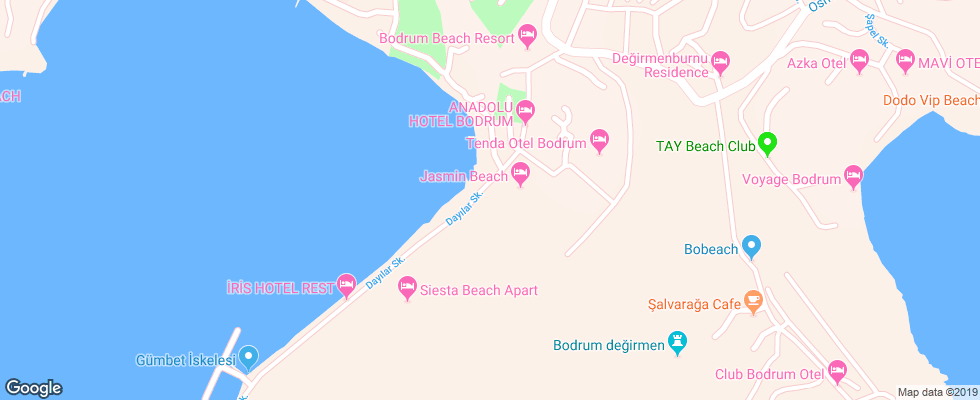 Отель Tropicana Beach Hotel на карте Турции