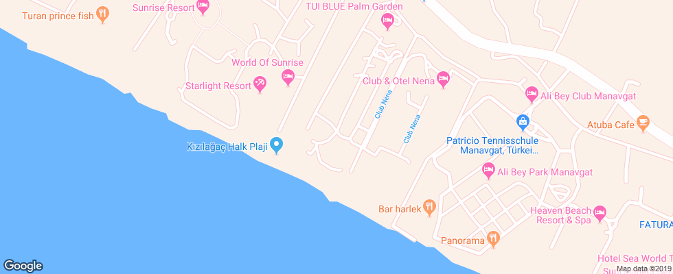 Отель Tui Blue Palm Garden на карте Турции