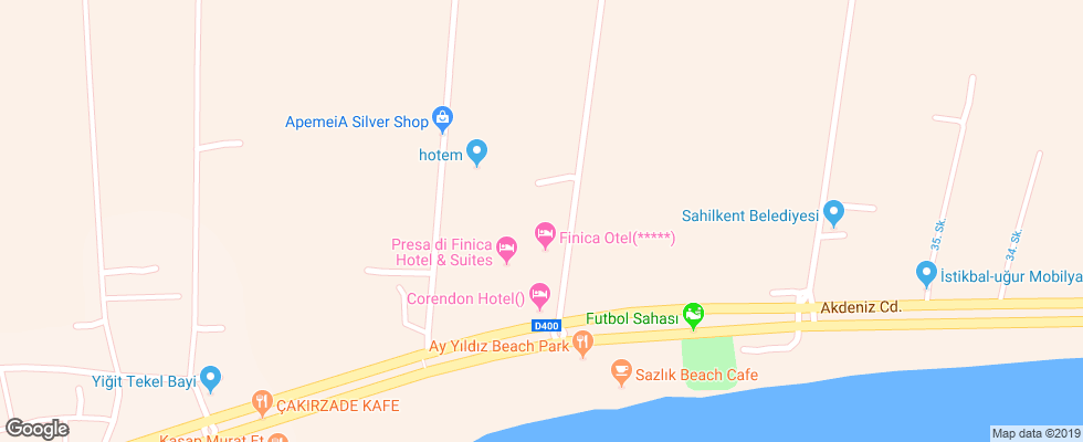 Отель Tui Fun&sun Club Di Finica на карте Турции