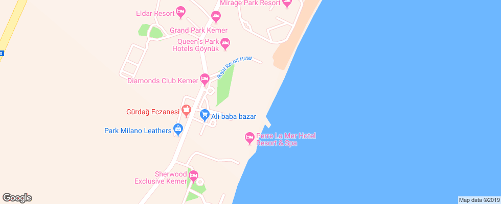 Отель Tui Fun&sun Comfort Beach Resort на карте Турции