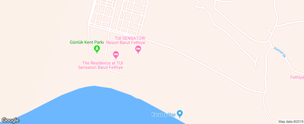 Отель Tui Sensatori Resort Barut Fethiye на карте Турции