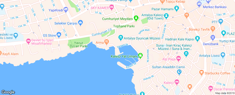 Отель Tutav Adalya Boutique на карте Турции