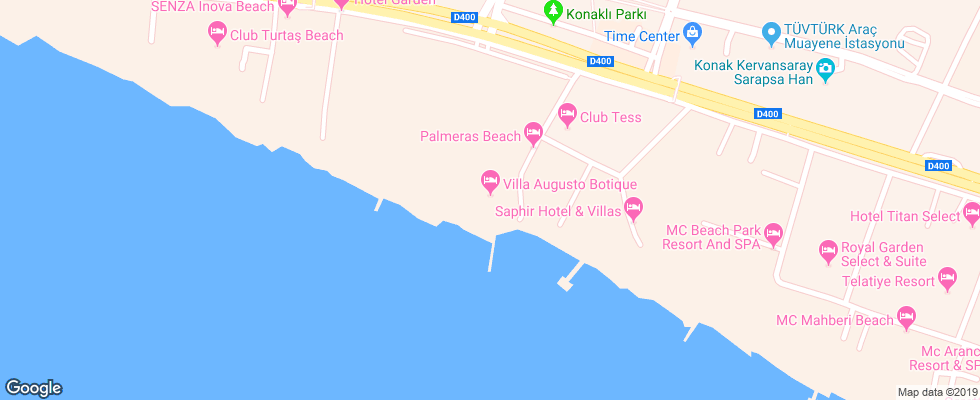 Отель Villa Augusto на карте Турции