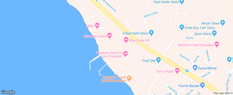 Отель Vista Hill Hotel на карте Турции