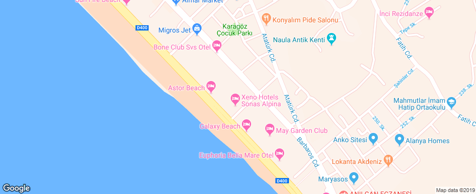 Отель Xeno Hotels Sonas Alpina на карте Турции