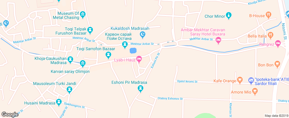 Отель Fatima & Ibragim на карте Узбекистана