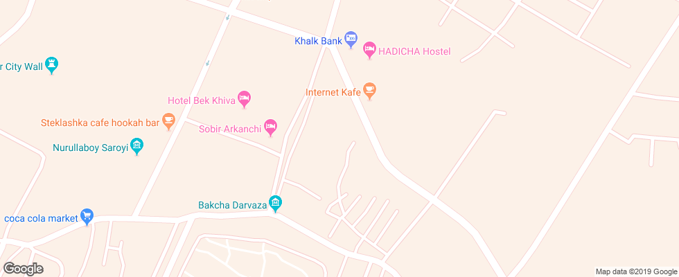 Отель Orient Star Khiva на карте Узбекистана