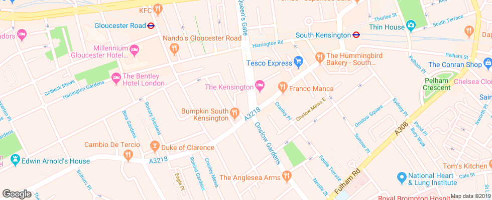 Отель Doubletree By Hilton London Kensington на карте Великобритании