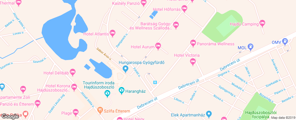 Отель Aurum на карте Венгрии