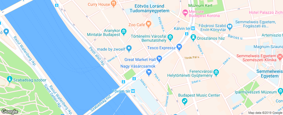 Отель Boutique Hotel Budapest на карте Венгрии