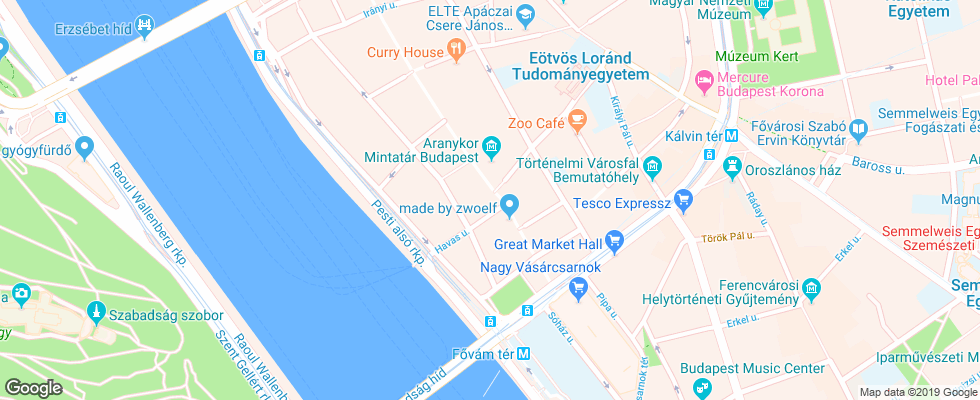Отель Cosmo City на карте Венгрии