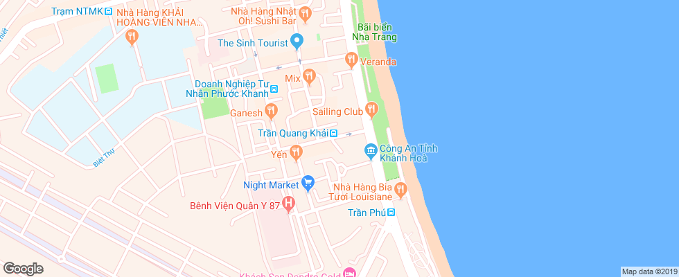 Отель Alana Nha Trang Beach на карте Вьетнама