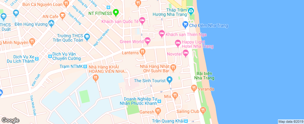 Отель Ale Nha Trang на карте Вьетнама