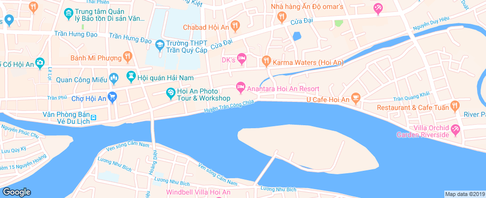 Отель Anantara Hoi An Resort на карте Вьетнама