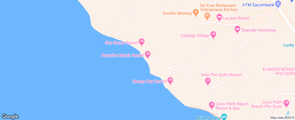 Отель Ancarine Beach Resort на карте Вьетнама