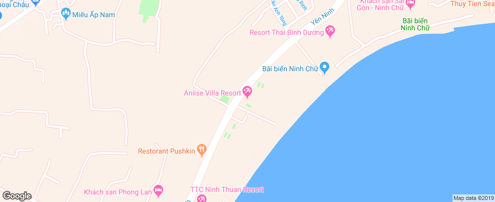 Отель Aniise Villa Resort на карте Вьетнама
