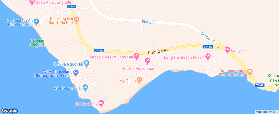 Отель Anoasis Beach Resort на карте Вьетнама