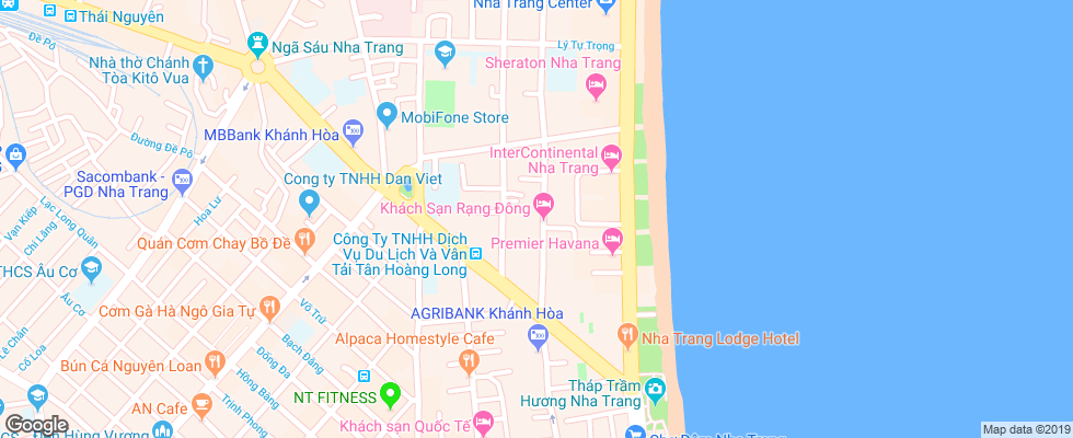 Отель Ariyana Smartcondotel Nha Trang на карте Вьетнама