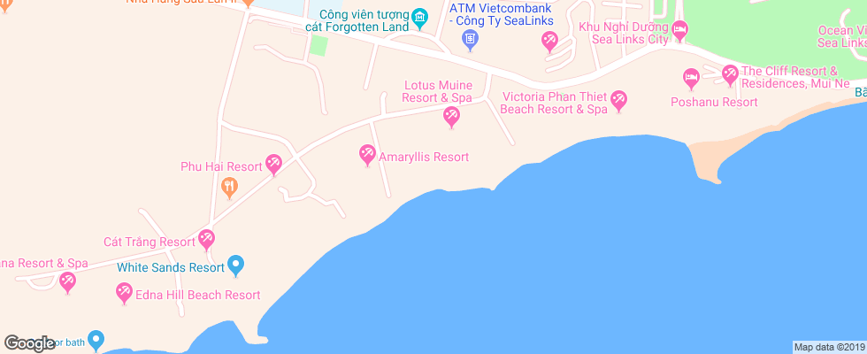 Отель Aroma Beach Resort & Spa на карте Вьетнама