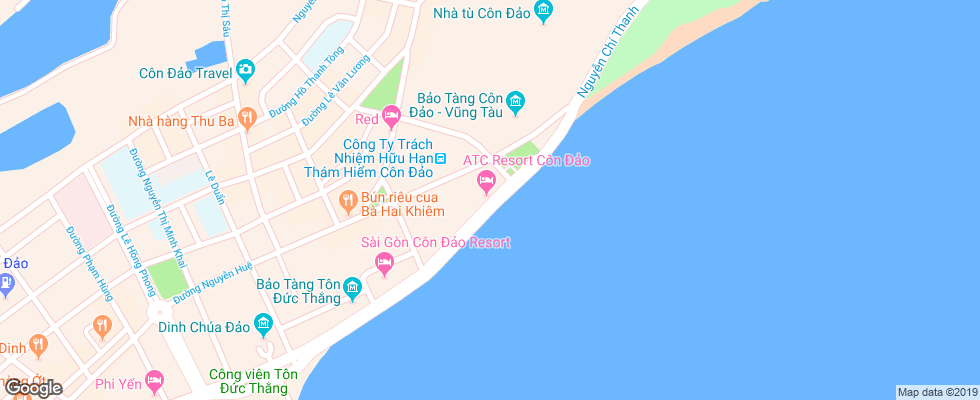 Отель Atc Con Dao Resort & Spa на карте Вьетнама