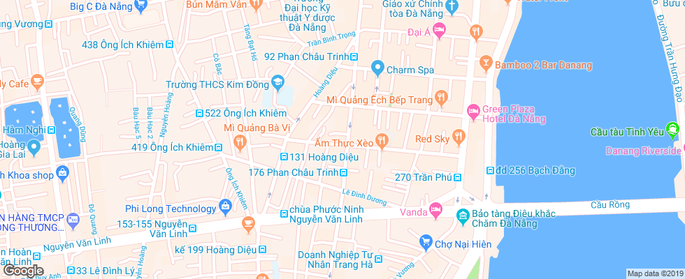 Отель Bamboo Green Central на карте Вьетнама