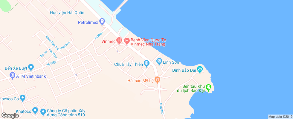 Отель Blue Bay Hotel на карте Вьетнама