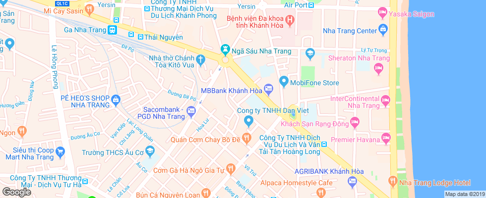 Отель Blue Cristal 1 на карте Вьетнама