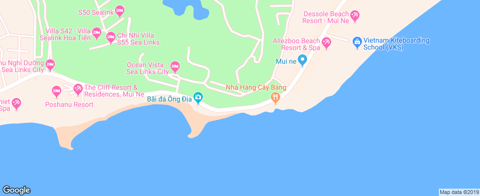 Отель Ca Ty Muine Resort на карте Вьетнама