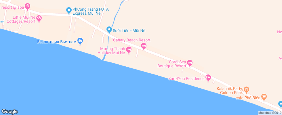 Отель Canary Beach Resort на карте Вьетнама
