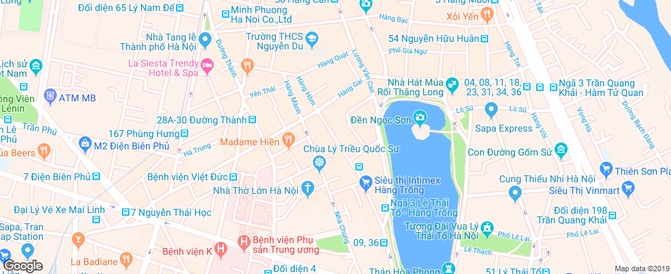 Отель Church Boutique Hotel Hang Trong на карте Вьетнама
