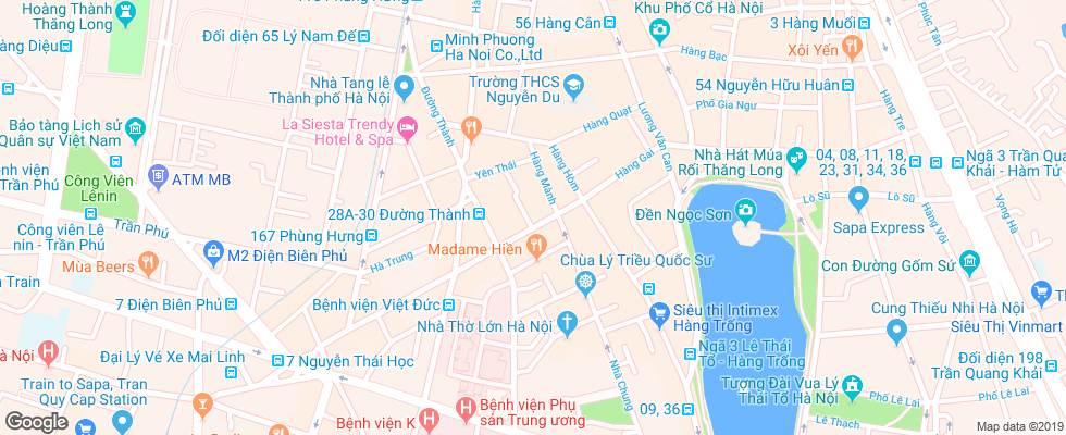 Отель Cosiana Hanoi на карте Вьетнама