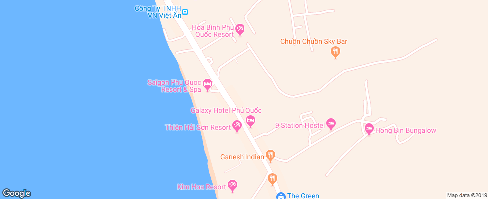 Отель Cosy Bungalow на карте Вьетнама