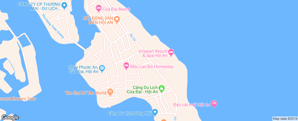 Отель Cua Dai Beach на карте Вьетнама