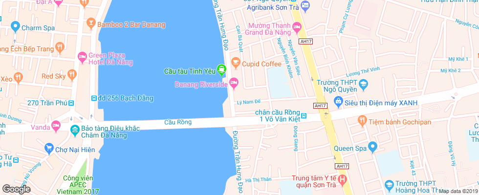Отель Da Nang Riverside Hotel на карте Вьетнама