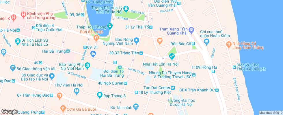 Отель De L Opera Hanoi на карте Вьетнама