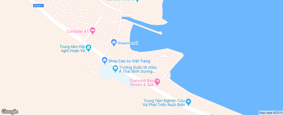 Отель Diamond Bay Condotel - Resort Nha Trang на карте Вьетнама