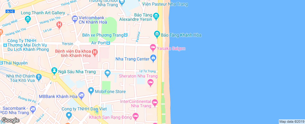 Отель Diamond Bay Hotel на карте Вьетнама