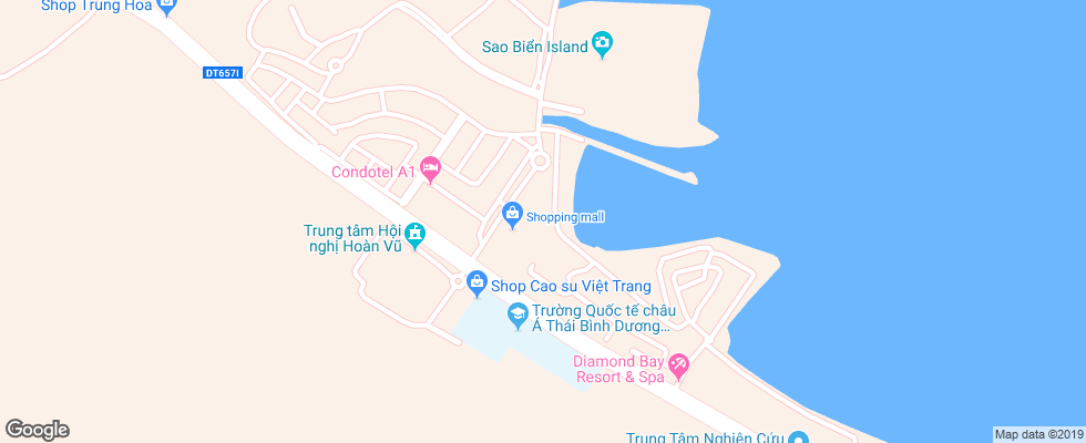 Отель Diamond Bay Resort на карте Вьетнама